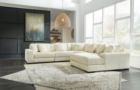 Furniture City Biloxi - Ashley Furniture - Lindyn Sectional - RAF 6-Piece Sectional / Ivory - 21104S20
