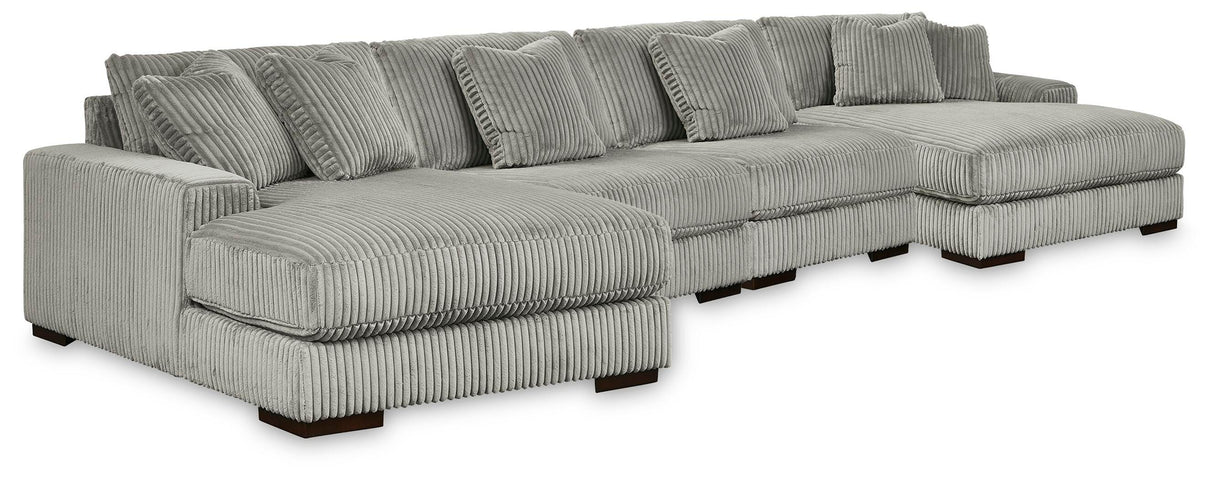 Furniture City Biloxi - Ashley Furniture - Lindyn 4-Piece Sectional with Double Chaise - 4-Piece Sectional with Double Chaise - 21105S20