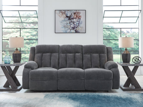 Furniture City Biloxi - Ashley Furniture - Observation Living Room - REC PWR Sofa w/Drop Down Table / Chocolate - PC2140699
