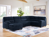 Furniture City Biloxi - Ashley Furniture - SimpleJoy Sectional - RAF 3-Piece Sectional with Chaise / Navy - 24205S1