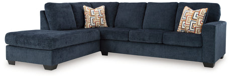 Furniture City Biloxi - Ashley Furniture - Aviemore Sectional - RAF 2-Piece Sectional with Chaise / Ink - 24303S1