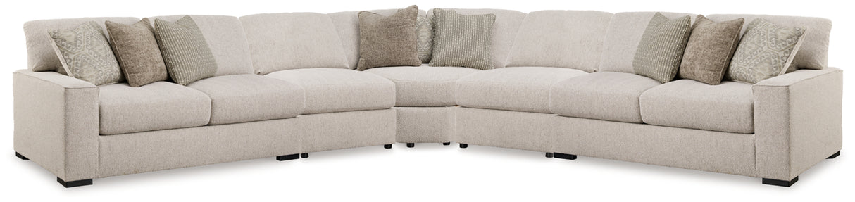 Furniture City Biloxi - Ashley Furniture - Ballyton Sectional - RAF 5-Piece Sectional / Sand - 25102S3