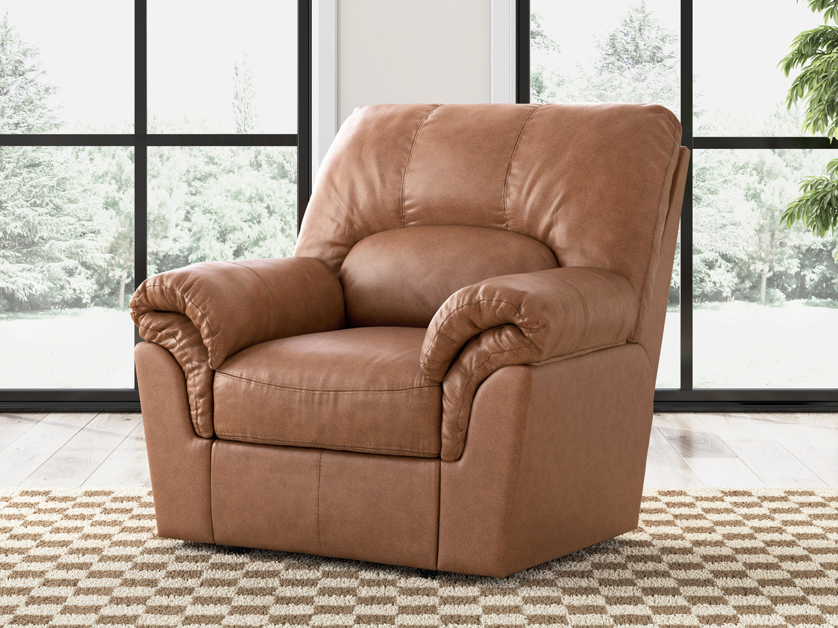 Furniture City Biloxi - Ashley Furniture - WillowBend Living Room - Rocker Recliner / Caramel - PC2770425