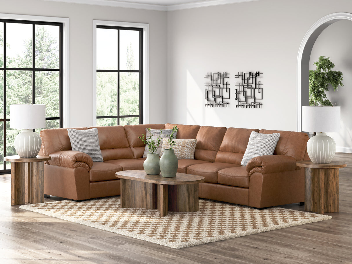 Furniture City Biloxi - Ashley Furniture - WillowBend Sectional - LAF 3-Piece Sectional / Caramel - PC27704S4
