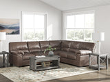 Furniture City Biloxi - Ashley Furniture - WillowBend Sectional - RAF 3-Piece Sectional / Umber - PC27705S3