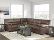 Furniture City Biloxi - Ashley Furniture - WillowBend Sectional - RAF 3-Piece Sectional / Umber - PC27705S3
