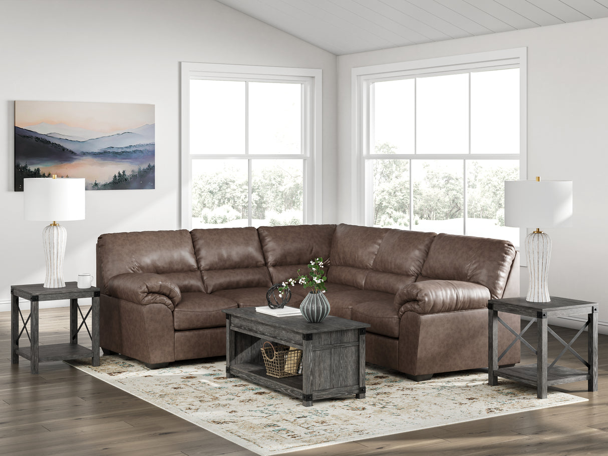 Furniture City Biloxi - Ashley Furniture - WillowBend Sectional - LAF 2-Piece Sectional / Umber - PC27705S2