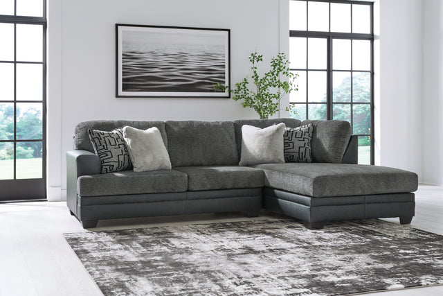 Furniture City Biloxi - Ashley Furniture - Brixley Pier Sectional - LAF 2-Piece Sectional with Chaise / Graphite - 29906S2