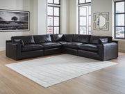 Furniture City Biloxi - Ashley Furniture - Emilia Sectional - RAF 5-Piece Sectional / Black - 30902S4