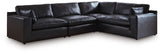 Furniture City Biloxi - Ashley Furniture - Emilia Sectional - RAF 4-Piece Sectional / Black - 30902S3