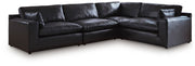 Furniture City Biloxi - Ashley Furniture - Emilia Sectional - RAF 4-Piece Sectional / Black - 30902S3