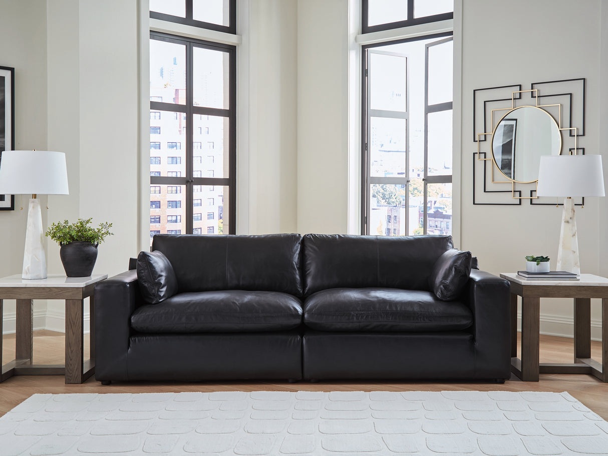 Furniture City Biloxi - Ashley Furniture - Emilia Sectional - RAF 2-Piece Sectional Loveseat / Black - 30902S1