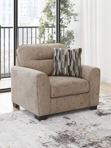 Furniture City Biloxi - Ashley Furniture - Olten Living Room - Chair and a Half / Mocha - 3130423