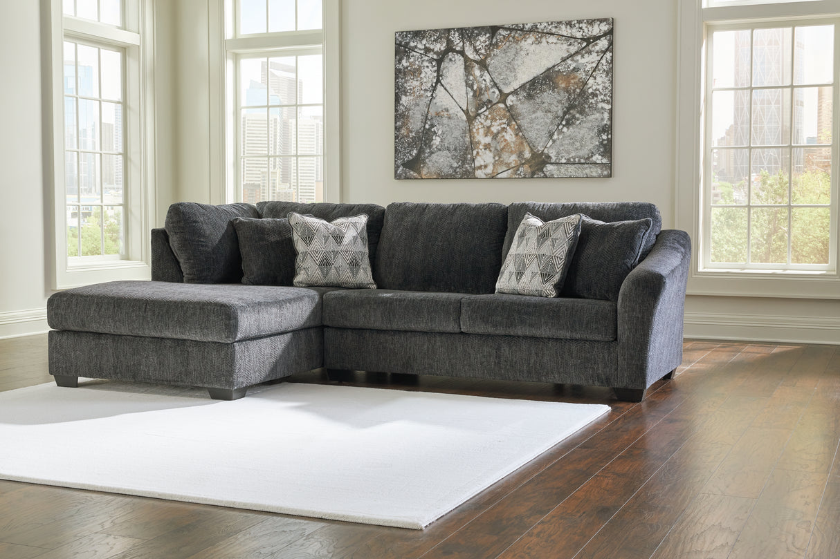 Furniture City Biloxi - Ashley Furniture - Biddeford Sectional - RAF 2-Piece Sectional with Chaise / Shadow - 35504S1