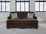 Furniture City Biloxi - Ashley Furniture - Kimlee Sectional - RAF 2-Piece Super Chaise / Chocolate - PC35603S4
