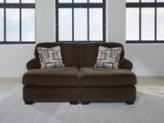 Furniture City Biloxi - Ashley Furniture - Kimlee Sectional - RAF 2-Piece Super Chaise / Chocolate - PC35603S4