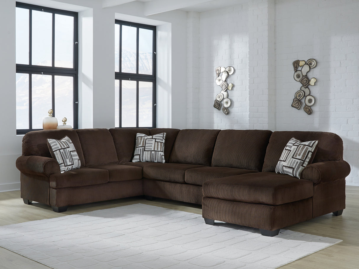 Furniture City Biloxi - Ashley Furniture - Kimlee Sectional - LAF 3-Piece Sectional with Chaise / Chocolate - PC35603S2