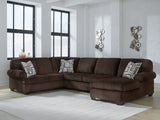 Furniture City Biloxi - Ashley Furniture - Kimlee Sectional - LAF 3-Piece Sectional with Chaise / Chocolate - PC35603S2