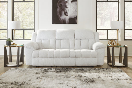 Furniture City Biloxi - Ashley Furniture - Frohn Living Room - DBL Rec Loveseat w/Console / Chocolate - 3740794