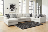 Furniture City Biloxi - Ashley Furniture - Huntsworth Sectional - RAF 5-Piece Sectional with Chaise / Dove Gray - 39702S5