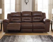 Furniture City Biloxi - Ashley Furniture - Stoneland Living Room - Reclining Power Sofa / Fossil - 3990587