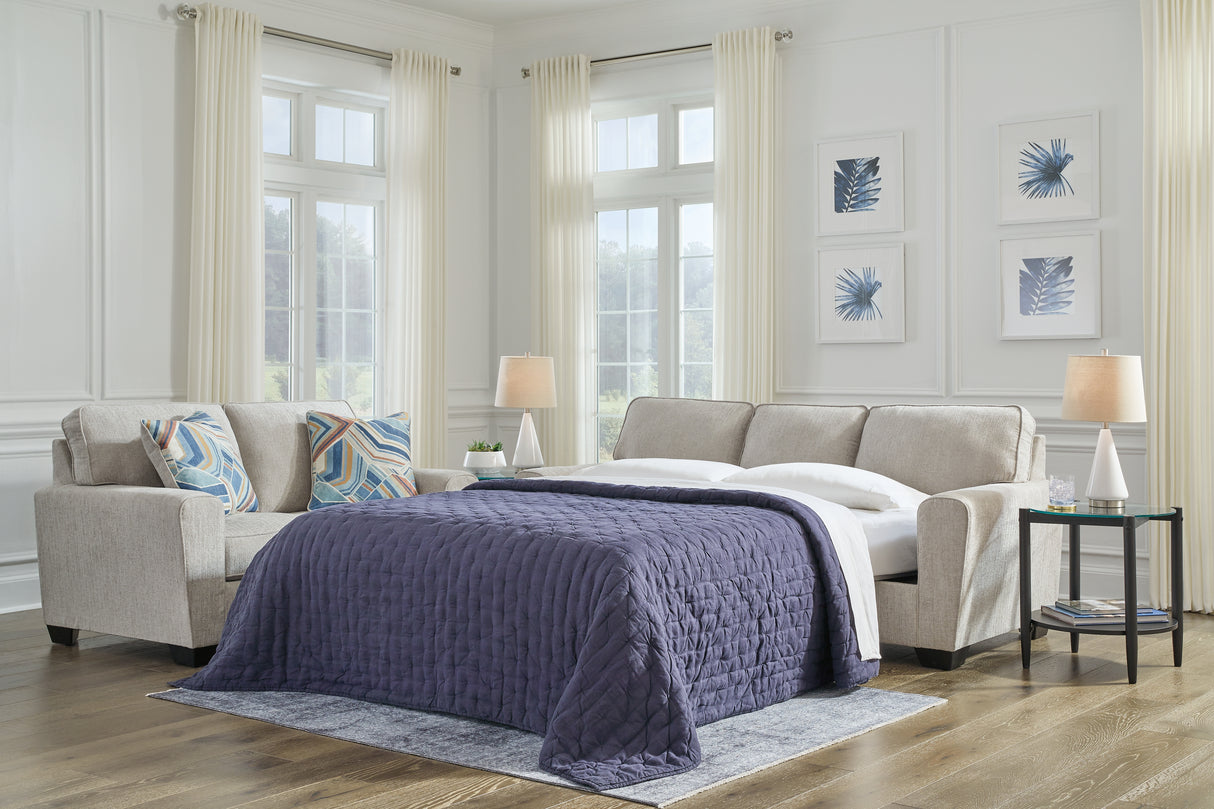 Furniture City Biloxi - Ashley Furniture - Cashton Living Room - Queen Sofa Sleeper / Ice - 4060639