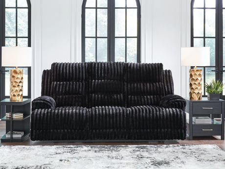 Furniture City Biloxi - Ashley Furniture - Rhine Falls Living Room - Zero Wall Power Recliner / Onyx - PC4280506