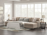 Furniture City Biloxi - Ashley Furniture - Newellen Sectional - RAF 3-Piece Sleeper Sectional with Double Chaise / Hemp - 48404S7