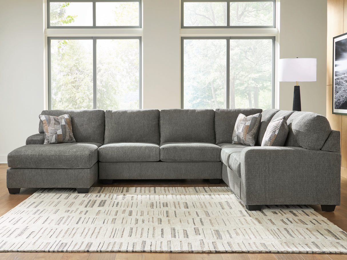 Furniture City Biloxi - Ashley Furniture - Revenna Sectional - RAF 3-Piece Sleeper Sectional with Chaise / Greystone - PC48405S5
