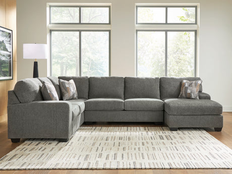 Furniture City Biloxi - Ashley Furniture - Revenna Sectional - LAF 3-Piece Sleeper Sectional with Chaise / Greystone - PC48405S6