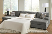 Furniture City Biloxi - Ashley Furniture - Revenna Sectional - RAF 3-Piece Sleeper Sectional with Double Chaise / Greystone - PC48405S7