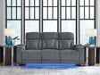 Furniture City Biloxi - Ashley Furniture - Studio Cave Living Room - PWR REC Loveseat/CON/ADJ HDRST / Steel - PC4980218