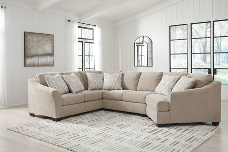 Furniture City Biloxi - Ashley Furniture - Brogan Bay Sectional - 3-Piece Sectional with Cuddler / Cork - 52705S2