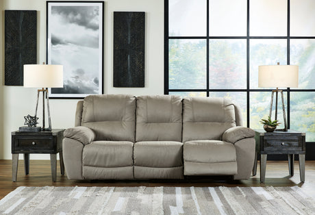 Furniture City Biloxi - Ashley Furniture - Next-Gen Gaucho Living Room - DBL REC PWR Loveseat w/Console / Putty - 5420396