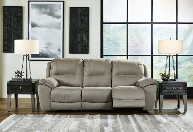 Furniture City Biloxi - Ashley Furniture - Next-Gen Gaucho Living Room - DBL REC PWR Loveseat w/Console / Putty - 5420396