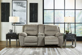 Furniture City Biloxi - Ashley Furniture - Next-Gen Gaucho Living Room - DBL REC PWR Loveseat w/Console / Putty - 5420396