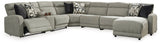 Furniture City Biloxi - Ashley Furniture - Colleyville Sectional - 7-Piece Power Reclining Sectional with Chaise / Stone - 54405S32