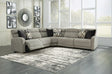 Furniture City Biloxi - Ashley Furniture - Colleyville Sectional - 7-Piece Power Reclining Sectional with Chaise / Stone - 54405S32
