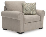 Furniture City Biloxi - Ashley Furniture - Sararose Living Room - Chair and a Half / Heather - 5710223