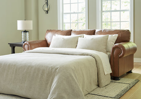 Furniture City Biloxi - Ashley Furniture - Carianna Living Room - Queen Sofa Sleeper / Caramel - 5760439