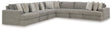 Furniture City Biloxi - Ashley Furniture - Avaliyah Sectional - RAF 3-Piece Sectional with Chaise / Ash - 58103S4