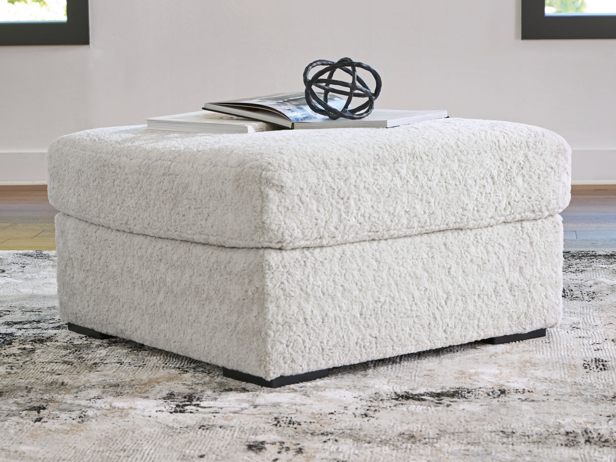 Furniture City Biloxi - Ashley Furniture - Cuddle Plush Living Room - Oversized Accent Ottoman / Arctic - PC5910608