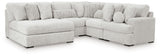 Furniture City Biloxi - Ashley Furniture - Cuddle Plush Sectional - 5-Piece Sectional with Chaise / Arctic - PC59106S11
