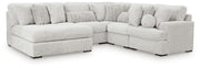 Furniture City Biloxi - Ashley Furniture - Cuddle Plush Sectional - 5-Piece Sectional with Chaise / Arctic - PC59106S11