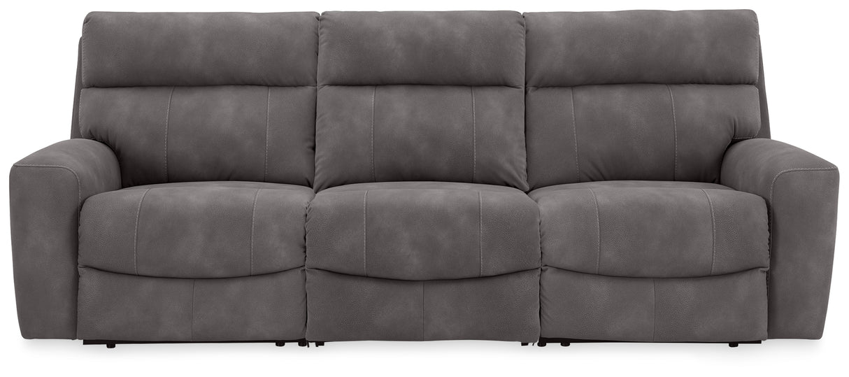 Furniture City Biloxi - Ashley Furniture - Next-Gen DuraPella Sectional - 3-Piece Power Reclining Sectional / Slate - 61003S9