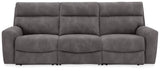 Furniture City Biloxi - Ashley Furniture - Next-Gen DuraPella Sectional - 3-Piece Power Reclining Sectional / Slate - 61003S9
