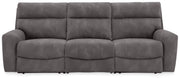 Furniture City Biloxi - Ashley Furniture - Next-Gen DuraPella Sectional - 3-Piece Power Reclining Sectional / Slate - 61003S9