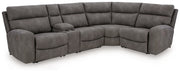Furniture City Biloxi - Ashley Furniture - Next-Gen DuraPella Sectional - 5-Piece Power Reclining Sectional / Slate - 61003S5
