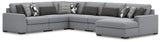 Furniture City Biloxi - Ashley Furniture - Bealton Sectional - RAF 4-Piece Sectional with Double Chaise / Salt and Pepper - 61305S9