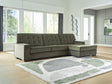 Furniture City Biloxi - Ashley Furniture - Caspian-Town Sectional - RAF 2-Piece Sectional with Chaise / Olive - PC61702S1
